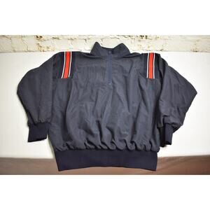 VTG Game Sportswear Blank Quarter Zip Bomber Jacket Windbreaker Size XL USA Made